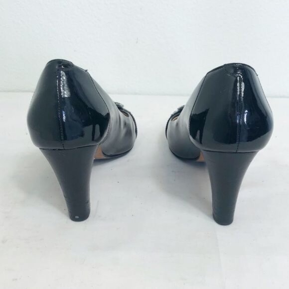 Cole Haan X Nike Black Patent Leather Heels With Buckle Detail & 3" Heel Size 6 - Picture 6 of 9